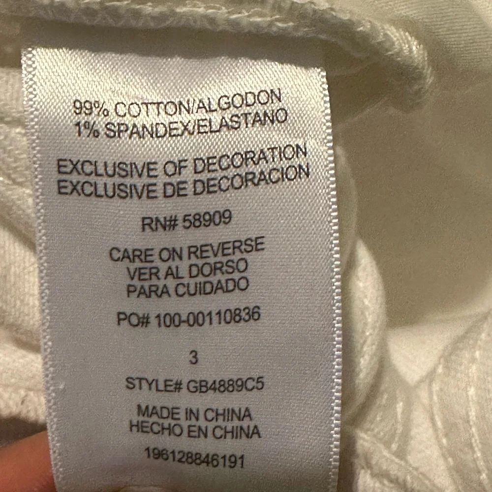 NWT GB High Rise Split Front Distressed Straight Leg Jeans - Picture 6 of 11